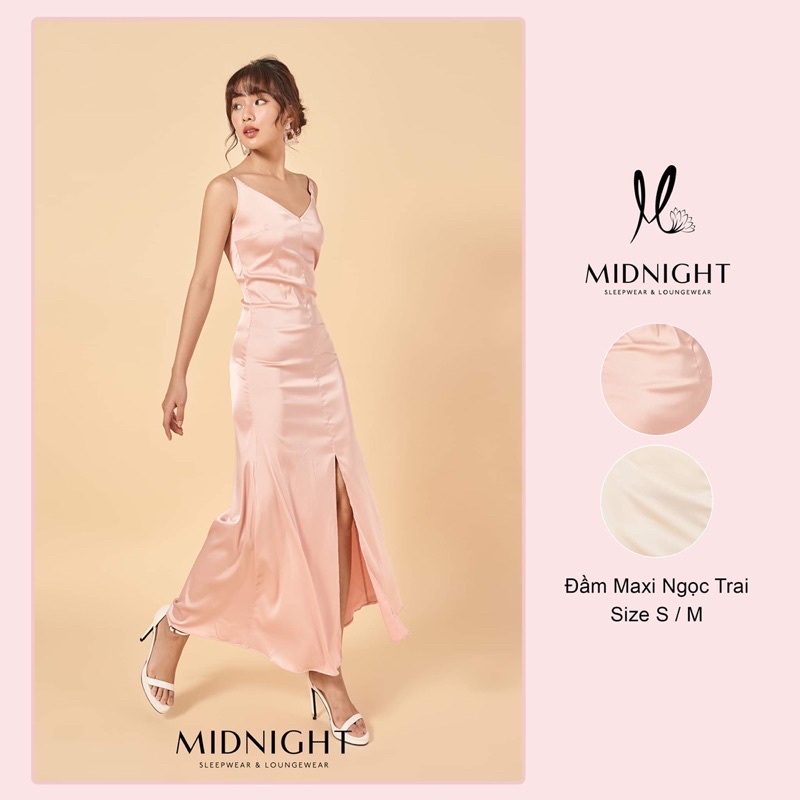 Đồ ngủ mặc nhà Váy Lụa Maxi Xẻ Tà - Midnight Sleepwear
