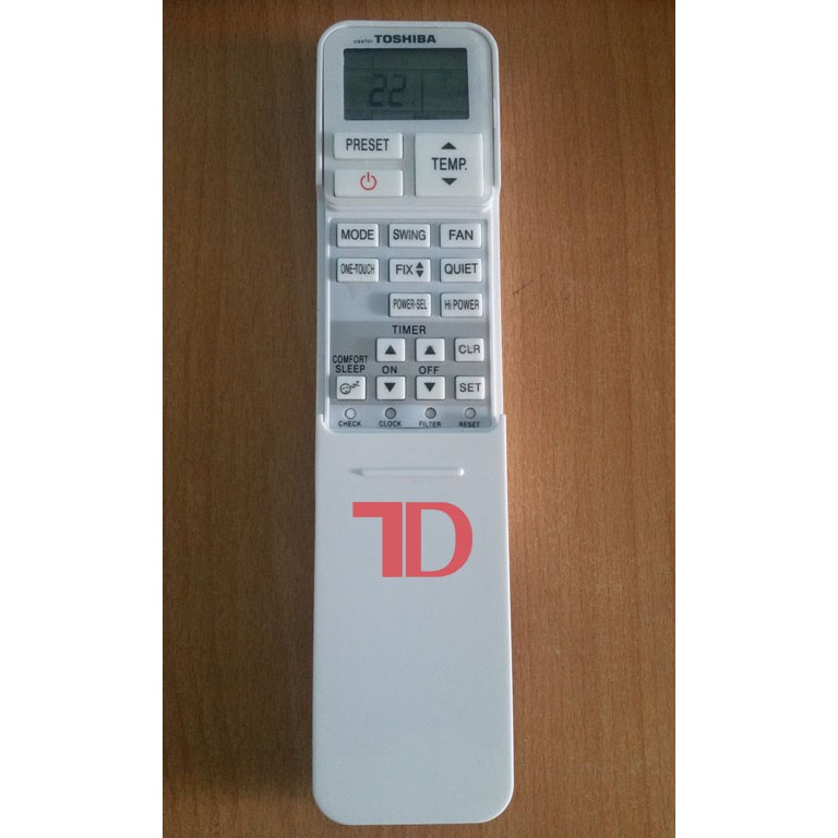 REMOTE máy lạnh TOSHIBA dạng thanh - trượt nắp