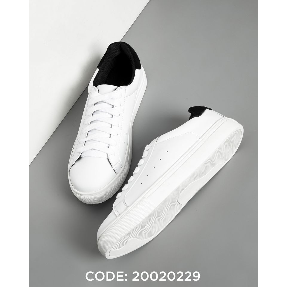 Giày Sneakers JustMen Trắng da lộn