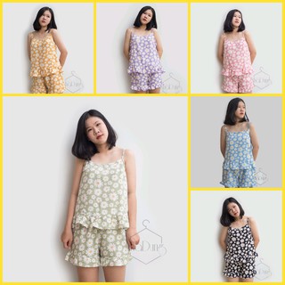 Đồ bộ nữ mặc nhà hai dây cúc họa mi Nhã Dung Store vải lụa silk dưới 65kg siêu mát mẻ kiểu dáng dễ thương sexy