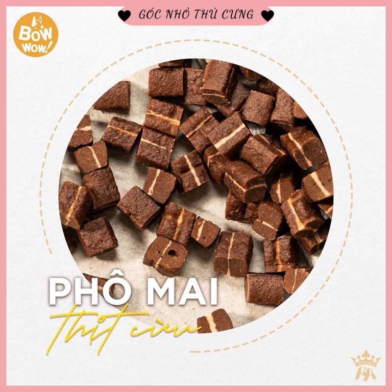 Phomai thịt cừu Bowwow - Phô mai cho chó mèo, giàu protein và canxi, chăm sóc xương khớp (Gói 100g)