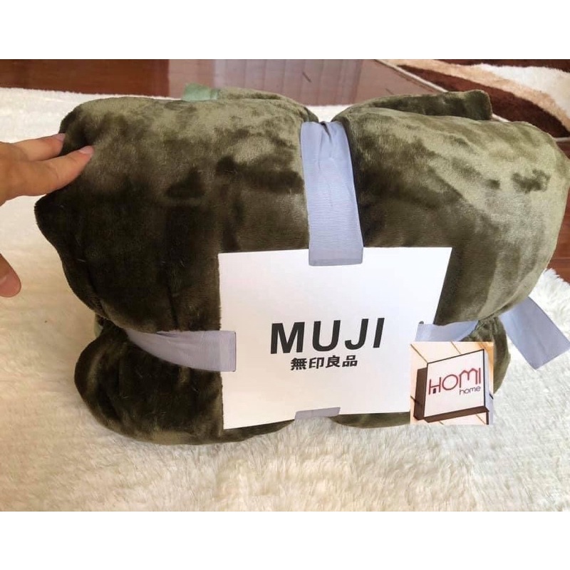 Chăn lông tuyết Muji mềm mịn không phai không xù 2m x 2m2