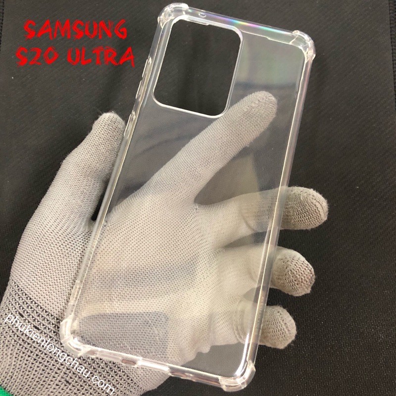 Ốp Lưng Samsung S20 Ultra Dẻo Trong Suốt Chống Sốc Có Gù Bảo Vệ 4 Gốc