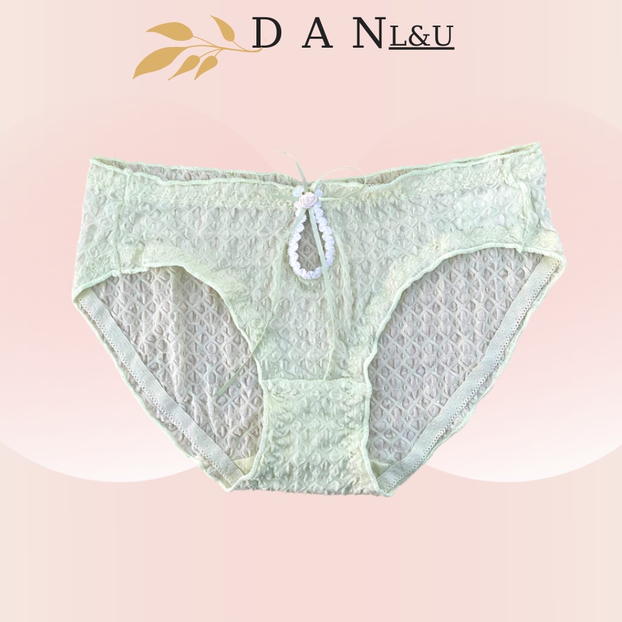 Quần Lót Cotton Xốp Co Dãn Thoải Mái Họa Tiết Nơ Siêu Xinh Lạ Mắt DAN L&amp;U 221