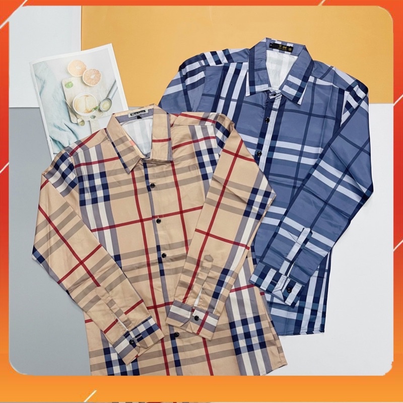 Áo sơ mi nam tay dài sọc caro ⚡CAO CẤP⚡ sơ mi nam cao cấp 1999 Fashion - SM23