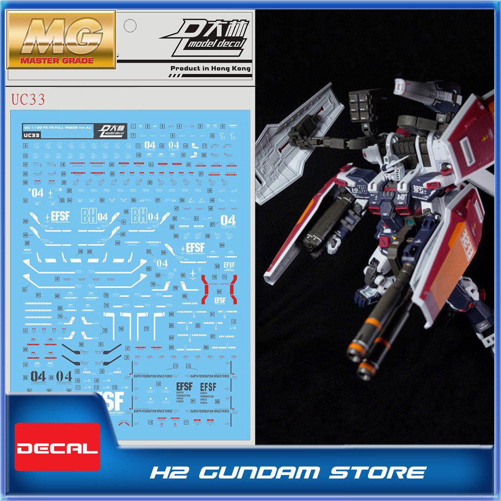 Decal nước cho mô hình MG 1/100 FA-78 Full Armor Gundam (Ver Ka)