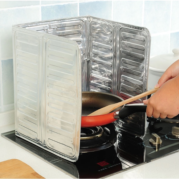 Khung Nhôm - Tấm Chắn Chống Bắn Dầu Mỡ Rán Size 32.5*84cm (Hàng Cao Cấp Xuất Nhật)