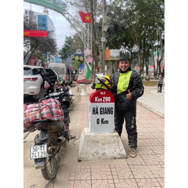 Áo mưa 2 lớp cao cấp Pole Racing Hàn Quốc