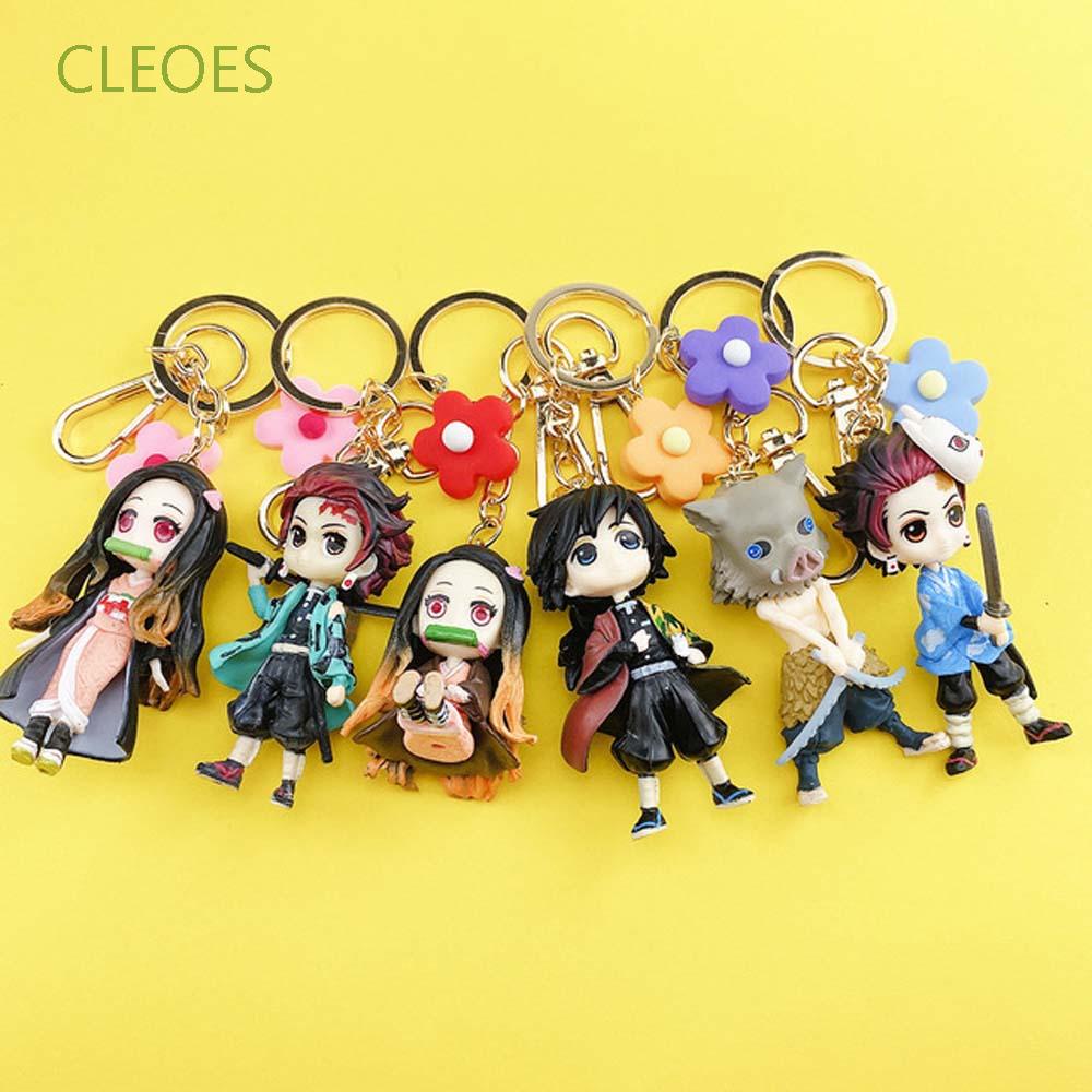 Móc khóa xe hơi bằng PVC hình nhân vật anime Kimetsu No Yaiba Kochou Shinobu Tomioka Giyuu Kamado Nezuko Demon Slayer