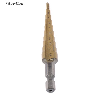 Fcvn 3-12mm Coated Stepped Drill Bits Hex Handle Drill Bit Metal Drilling Power Tool QDD