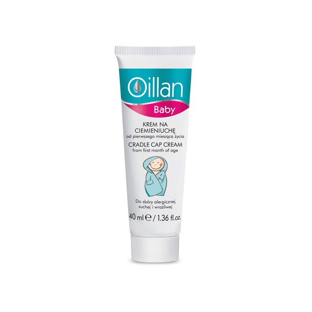 OILLAN BABY CRADLE CAP CREAM – Kem trị da khô đóng vảy trên đầu trẻ (40ml)