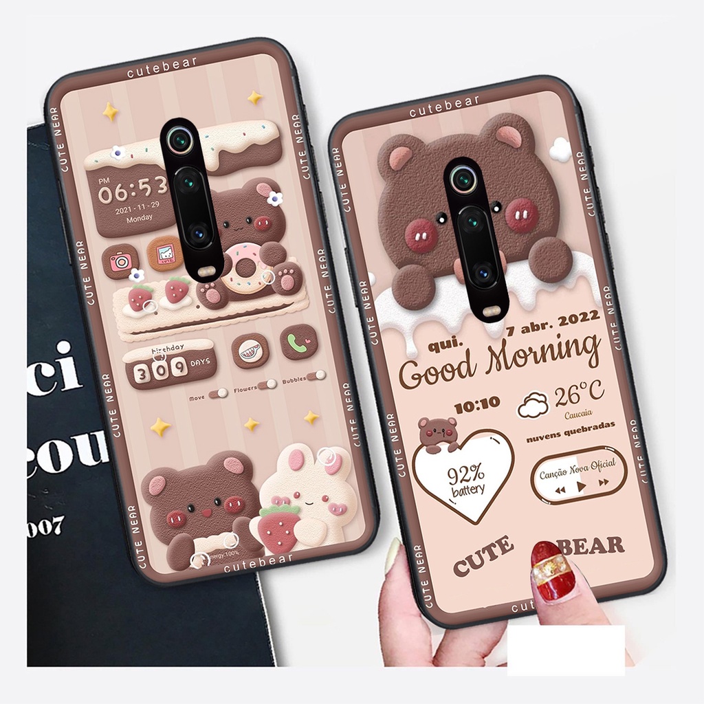 Ốp lưng Xiaomi REDMI K20 / K20 PRO / MI 9T/ MI 9T PRO in hình Gấu nâu - hồng, Gấu Be@rick  cực CUTE, DỄ THƯƠNG