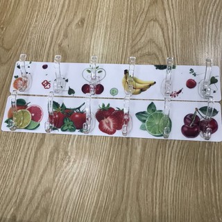 Móc Dán Tường 6 Móc Thanh Dài Hình Trái cây