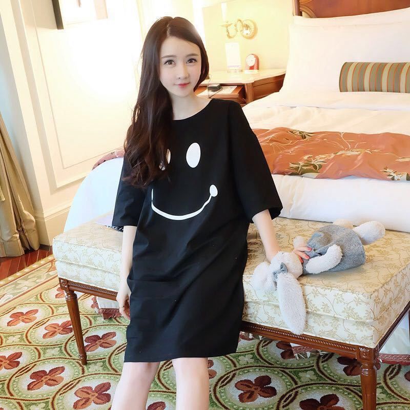 Đầm ngủ ngắn tay thời trang xinh xắn dành cho nữ