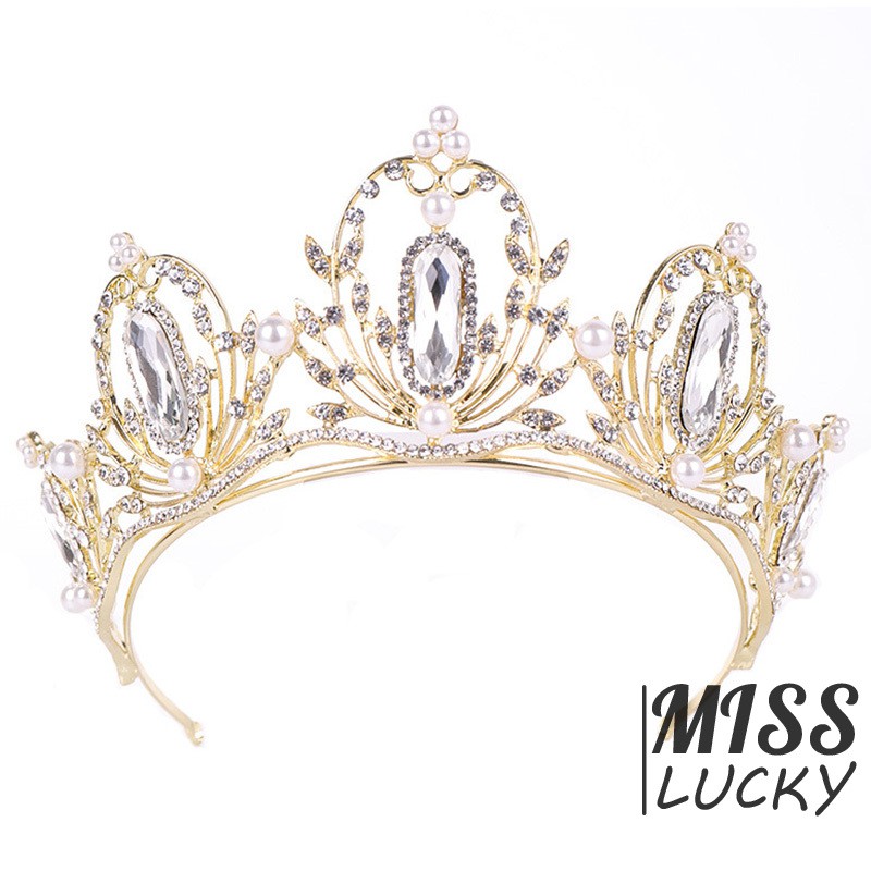 Phụ kiện tóc vương miện kiểu dáng thời trang thanh tú cho nữ