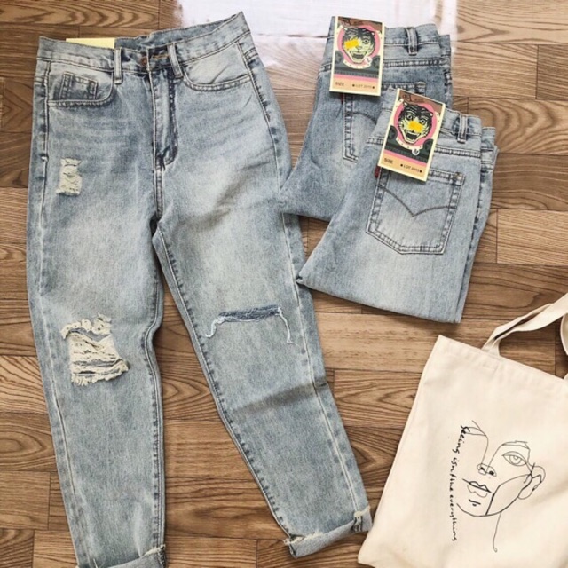Quần Baggy JEANS size SML hàng đẹp chuẩn shop