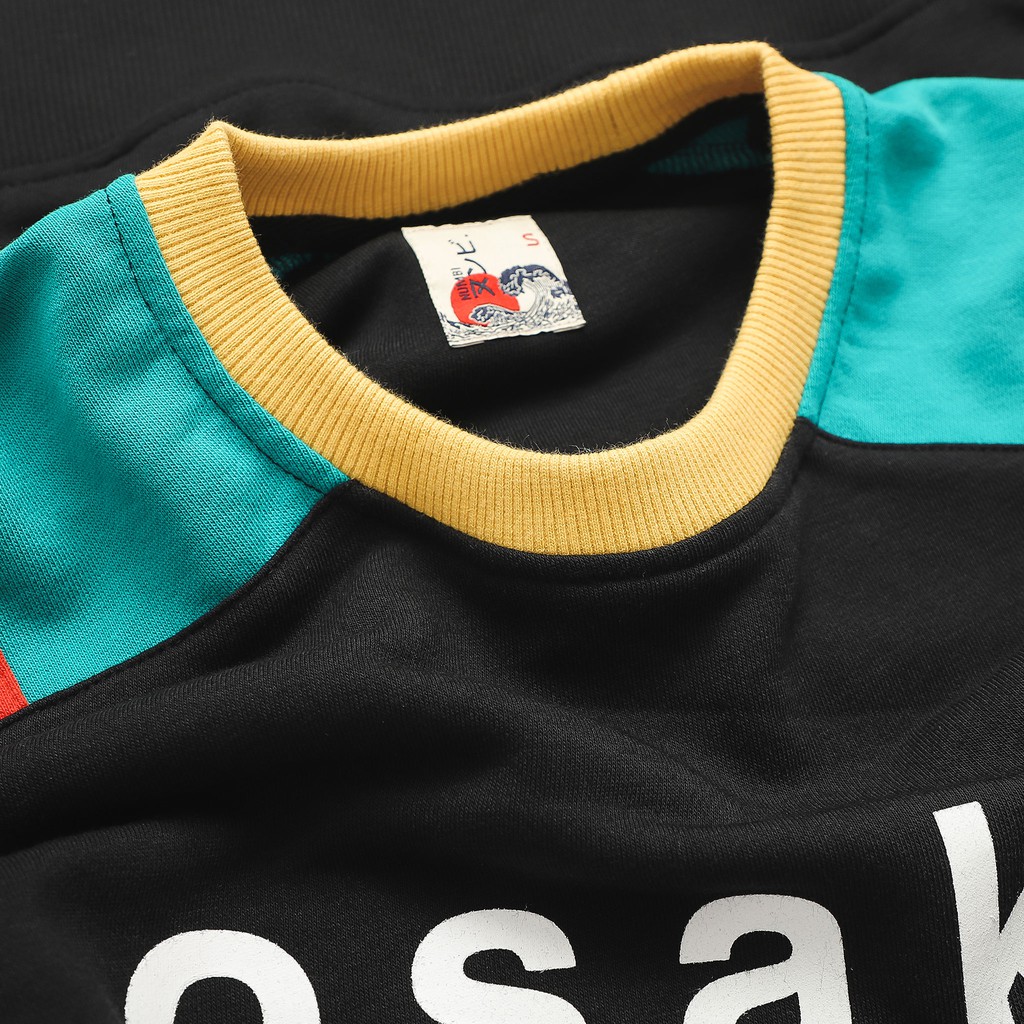 Áo Nỉ Nam Numbi Mix Vai Xanh Đen, Chất Vải Nỉ Dày Dặn Co Giãn, AN001526, SOMEHOW | BigBuy360 - bigbuy360.vn