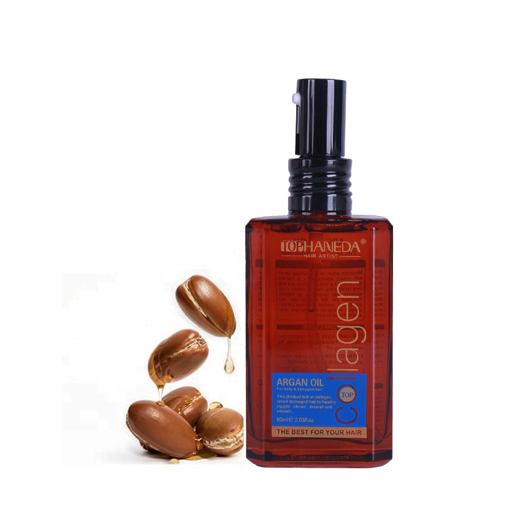 Tinh dầu dưỡng tóc Top Haneda Collagen Argan Oil 60ml cho tóc bóng mượt chuẩn salon tại nhà