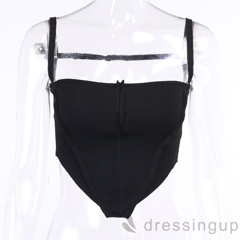 Áo Nữ Không Tay Cổ Vuông Thiết Kế Bất Đối Xứng Độc Đáo | BigBuy360 - bigbuy360.vn