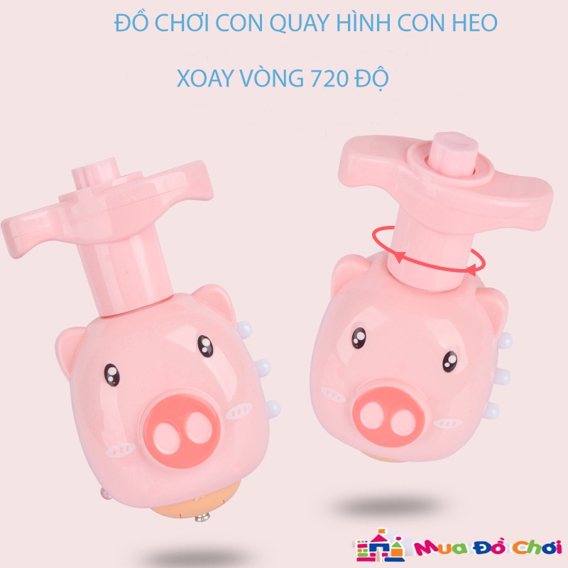 Đồ chơi con quay hình con heo phát sáng