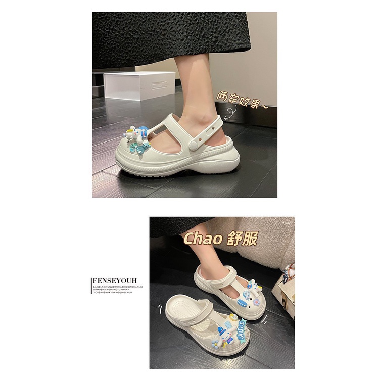 Dép sục cross hàng nâng đế kèm stick siêu xinh, siêu dáng yêu MSP: 2616-THỎ