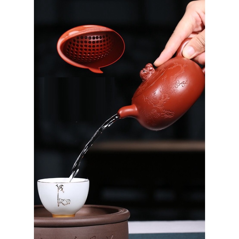Ấm Tử Sa Nghi Hưng Mai Hoa Sư Tôn 230 ml (Chu Nê Đại Hồng Bào)