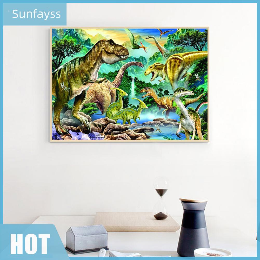 Tranh đính đá kim cương toàn bộ 5D DIY hình khủng long