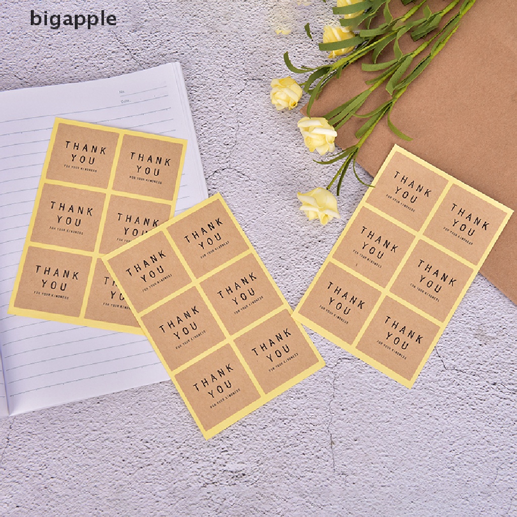 Set 60 Miếng Dán Chữ Thank You Xinh Xắn Dùng Để Trang Trí Bánh