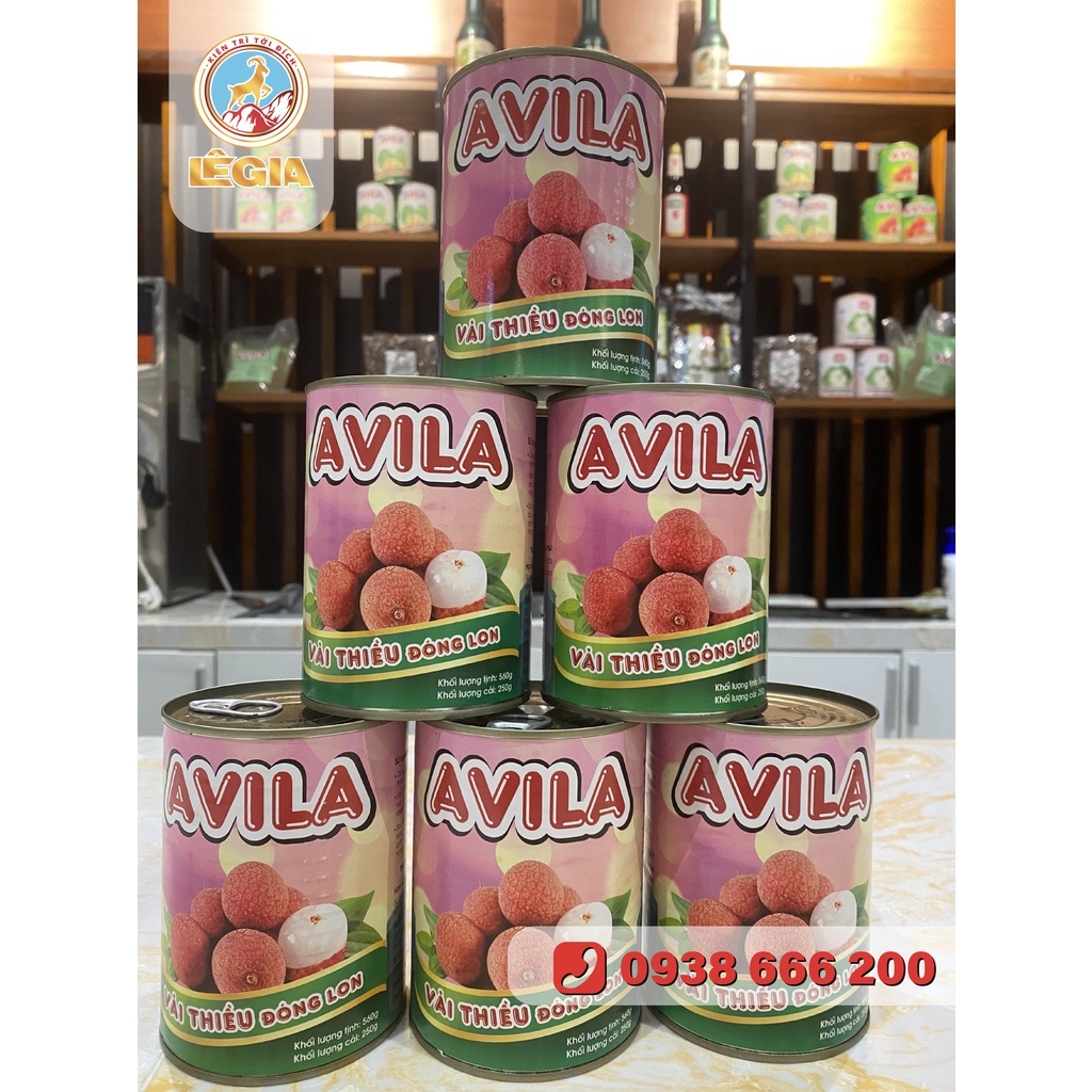 Vải Thiều Nước Đường Đóng Lon AVILA 560G