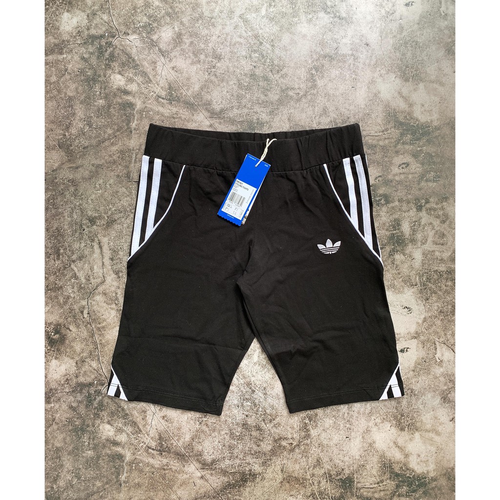 (HÀNG XUẤT XỊN) Quần Legging Short das đen phối 3 sọc