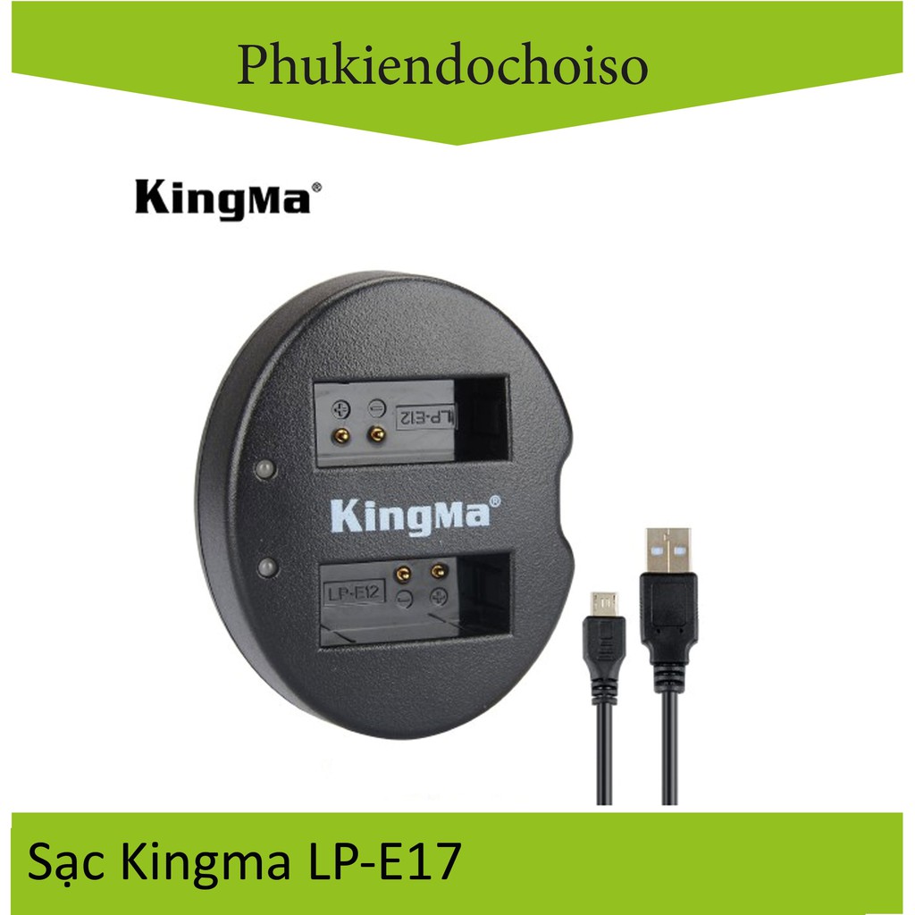 Bộ 1 pin 1 sạc Kingma cho Canon LP-E17 + Hộp đựng Pin, Thẻ nhớ