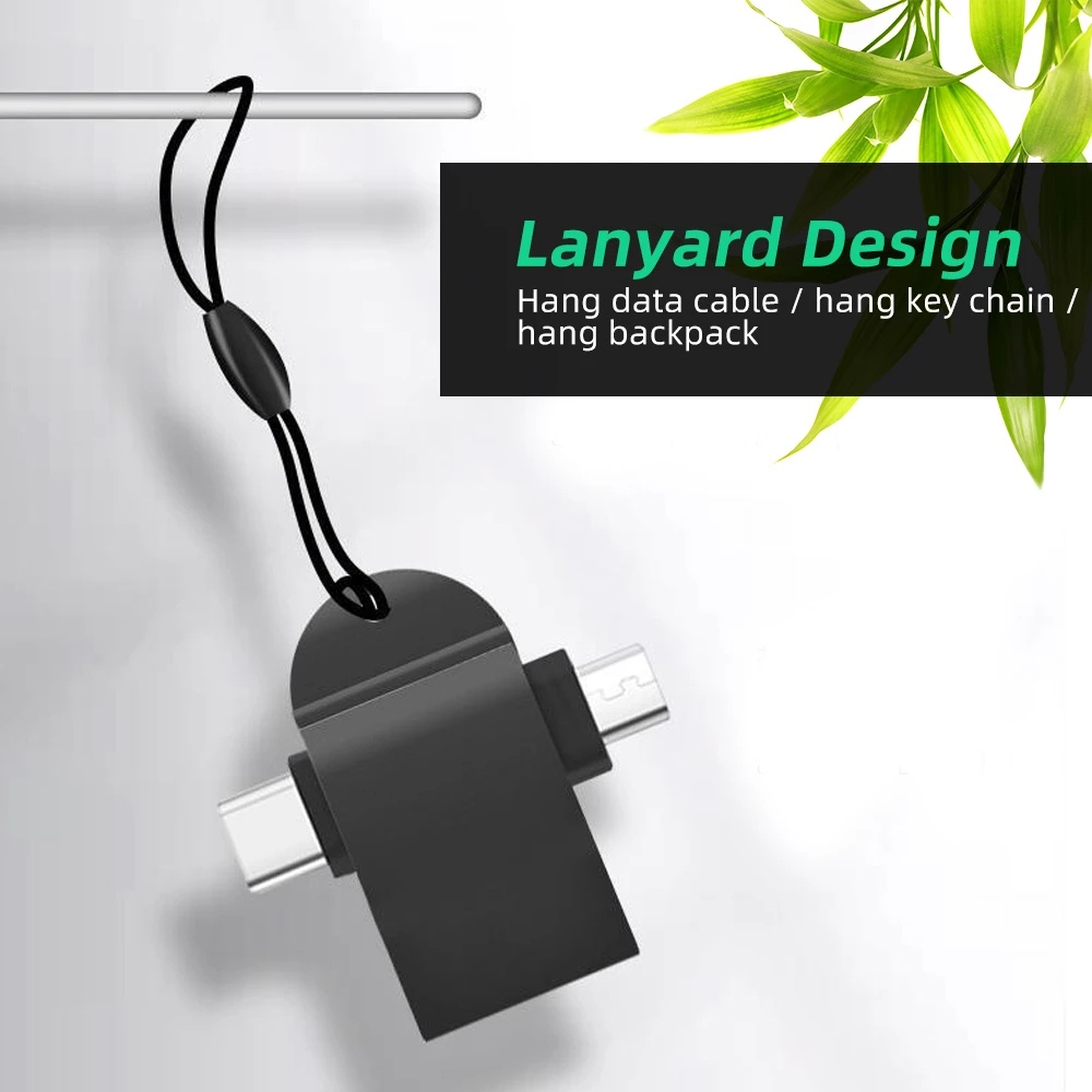 Bộ chuyển đổi hai trong một từ USB sang TypeC + đầu chuyển đổi OTG cho điện thoại/ máy tính