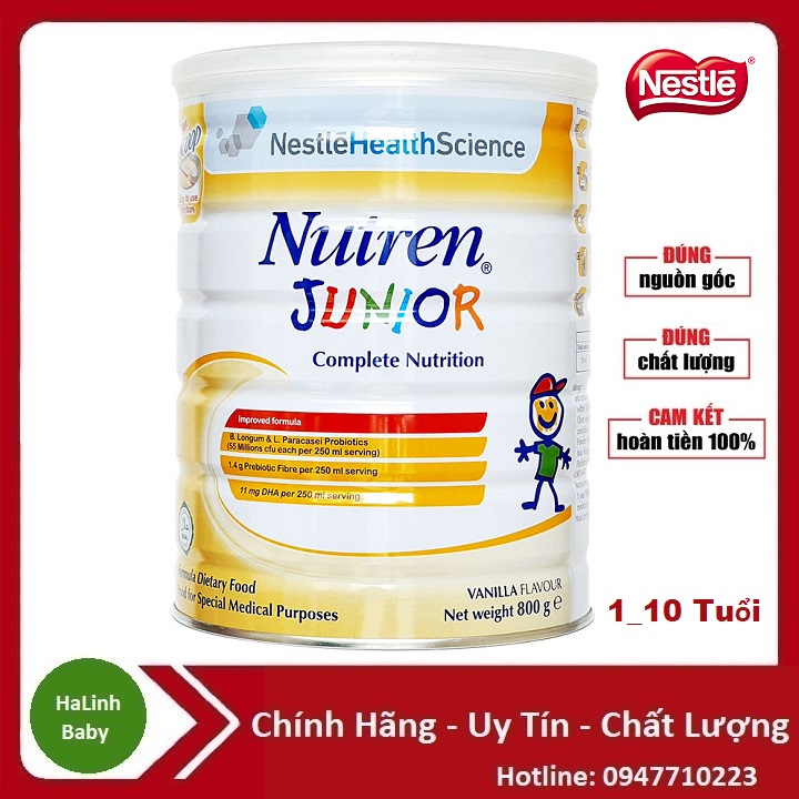 [CHÍNH HÃNG] Sữa Nutren Junior 800g mẫu mới 850g (Date 2023)