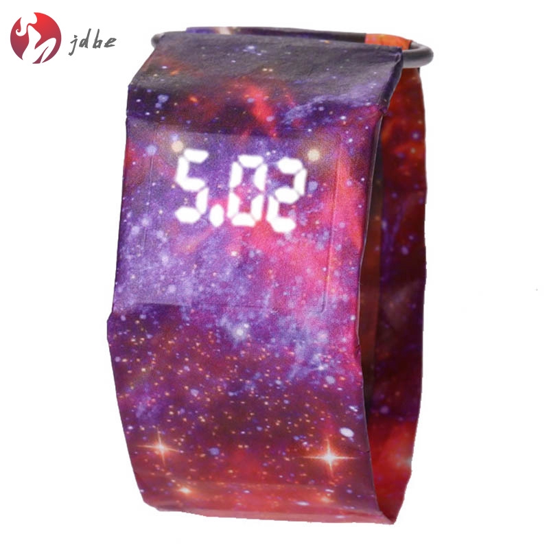 ✿JDBE✿ Paper Wrist Watch Waterproof Strap Digital Fashion For Women Men Student Sport