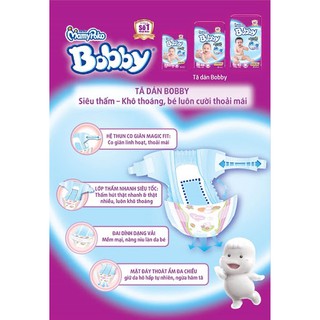 [TẶNG MIẾNG] BỈM-TÃ DÁN BOBBY SIÊU THẤM S56 VÀ S80 (4-8kg)