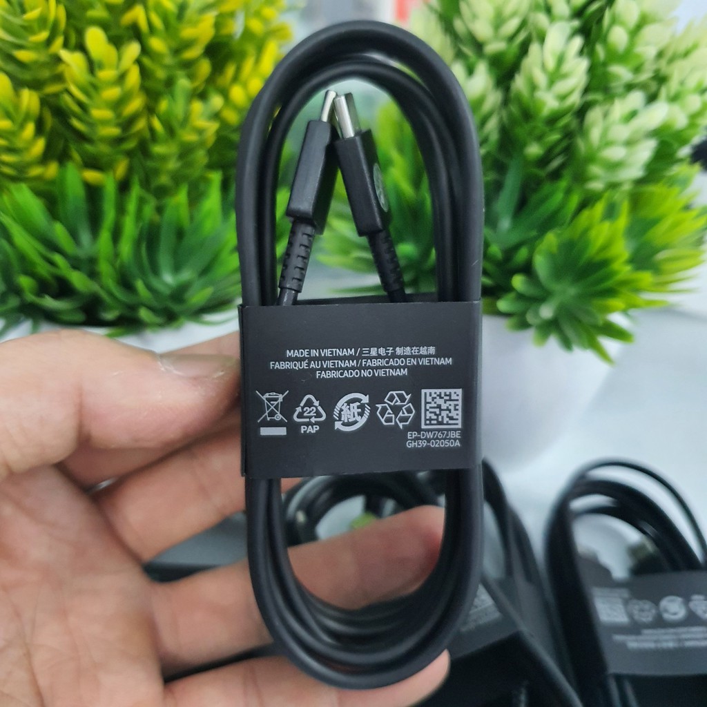 Cáp Sạc Nhanh Type C - Type C Dài 1.8m Samsung Chính Hãng, Zin 100%, Độ Bền Cao, Ổn Định Tốc Độ Sạc, Bảo Vệ Pin & Máy