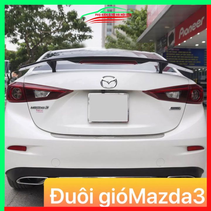 Đuôi gió sau xe thể thao Mazda 3 , Elantra có đèn Led hàng mộc chưa sơn