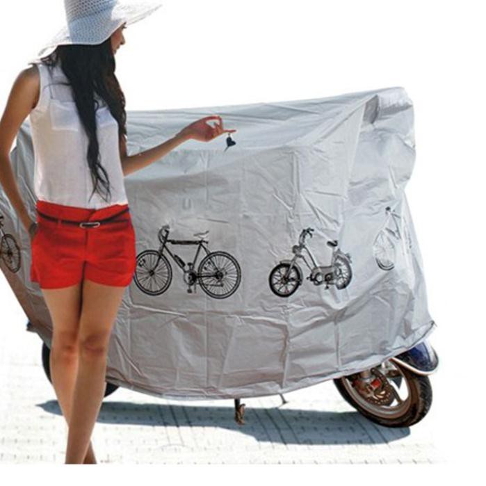 ÁO TRÙM XE MÁY LOẠI TỐT- bạc phủ xe máy chống nắng