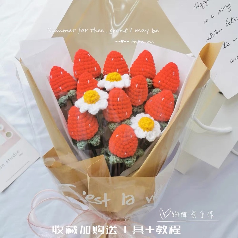 Hoa trang trí bằng len- Hoa lẻ Handmade by flower.len_saigon