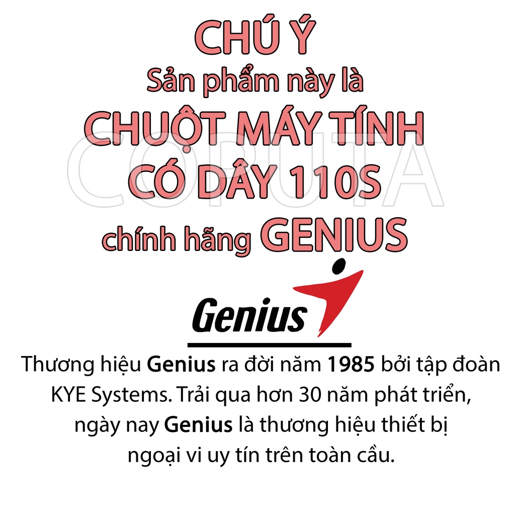 Chuột máy tính cao cấp có dây Coputa chuột chơi game văn phòng  Genius G110s