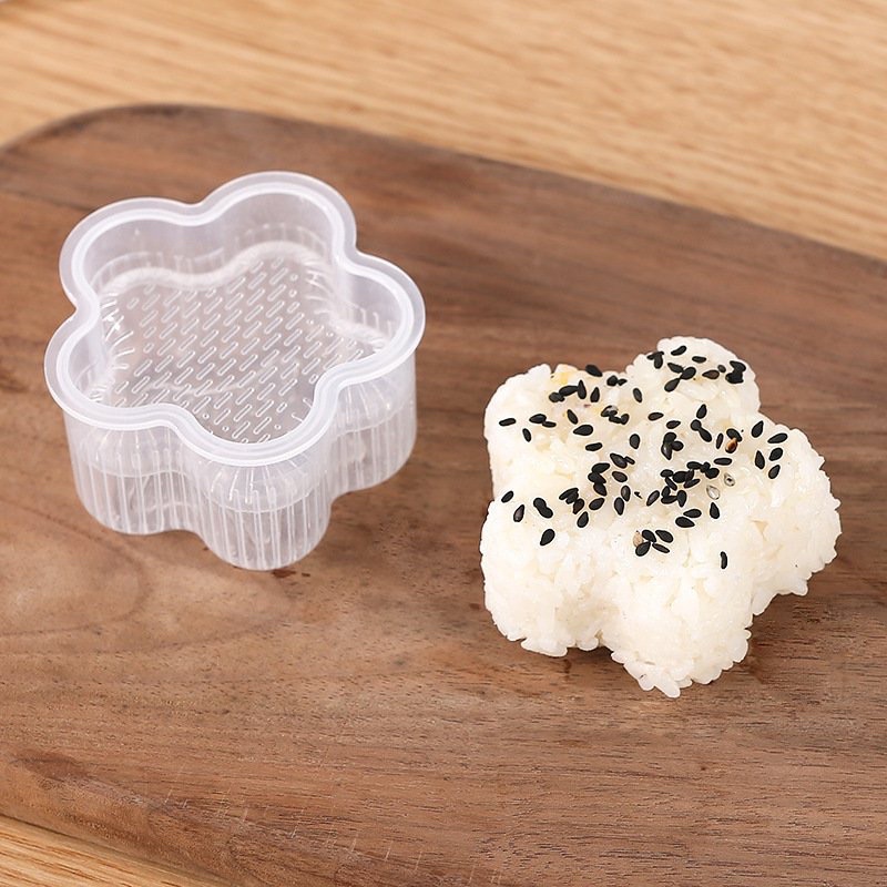 Khuôn ép làm cơm nắm nhiều hình cute cho bé ăn dặm (trắng trong)