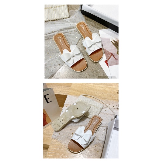 Dép nhựa siêu xinh, dép nơ quai ngang, dép chấm bi đi trong nhà