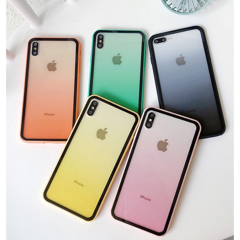 [SALE SẬP SÀN] Ốp lưng iphone siêu hot Ombre Giả Kính 7 Màu x xs xs max