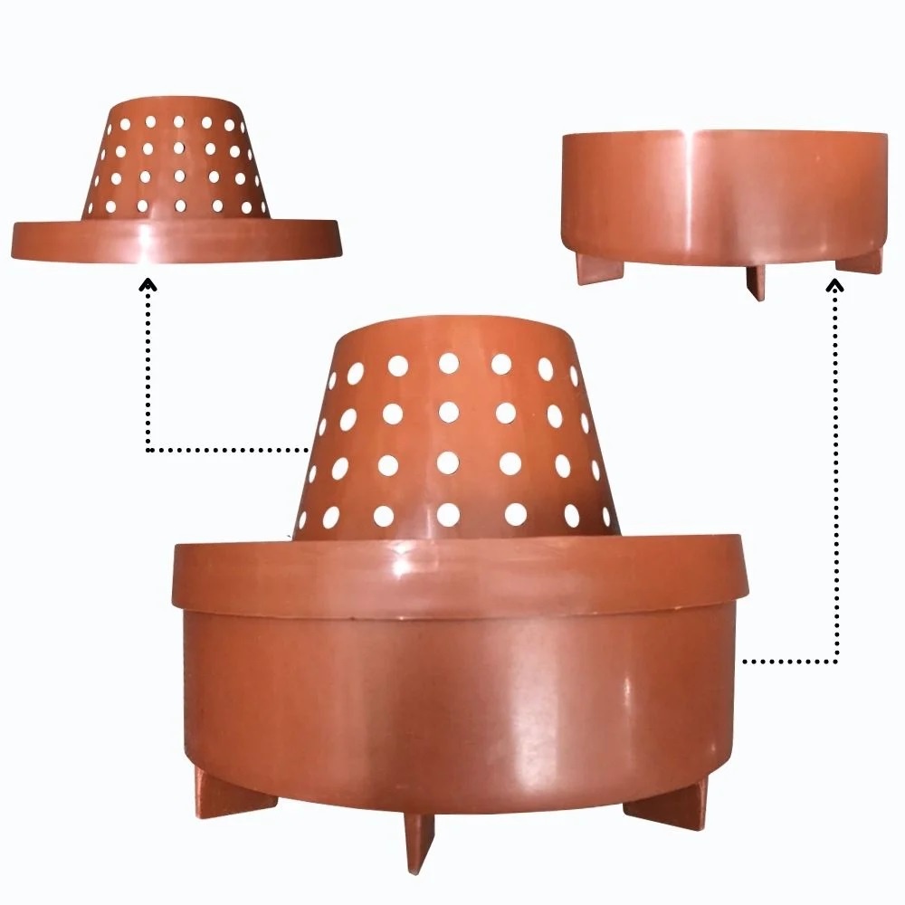 Cốc điều hòa trồng cây, cốc làm mát giúp giá thể ẩm, tạo điều kiện thuận lợi cho bộ rễ phát triển, chậu nhựa trồng cây