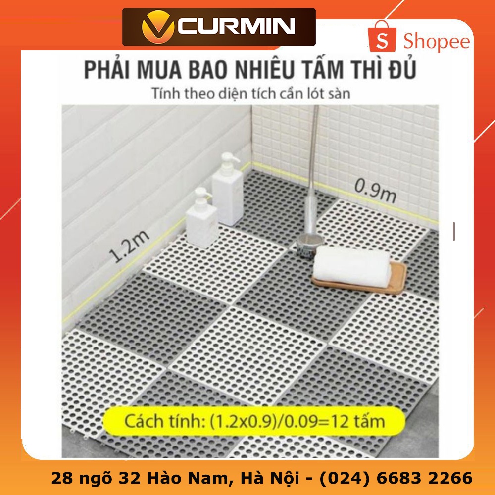 Tấm Lót Sàn, Thảm Nhựa Lỗ Kháng Khuẩn, Chống Trơn, Trượt [KT30*30 cm]