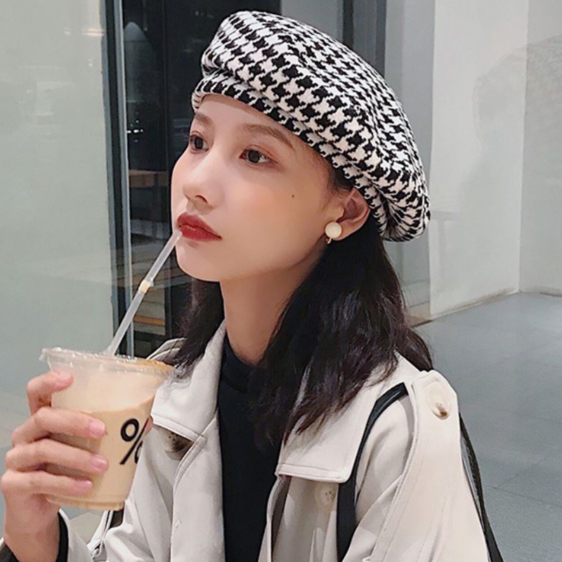 Mũ Nồi Họa Tiết Da Báo Thời Trang Phong Cách Nhật Bản Cho Nữ