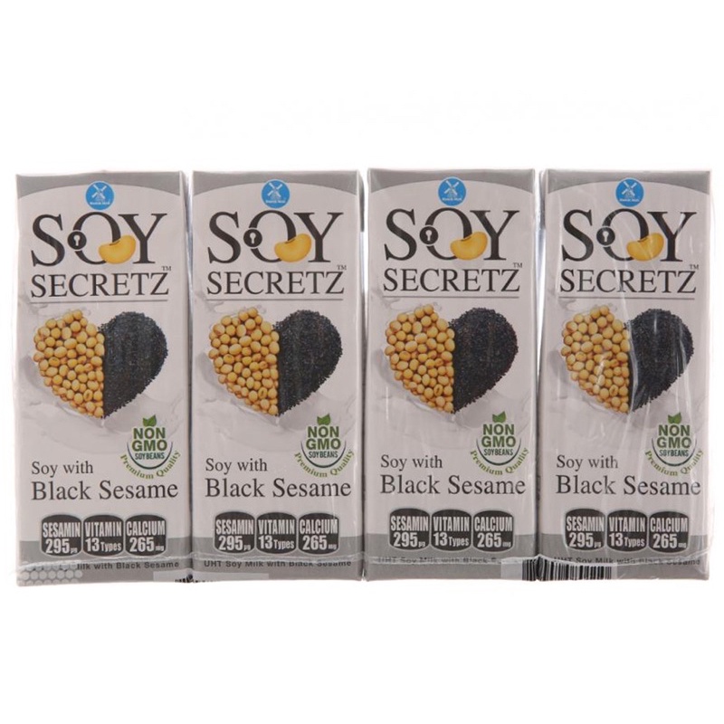 Lốc 4 hộp sữa đậu nành mè đen Soy Secretz 180ml