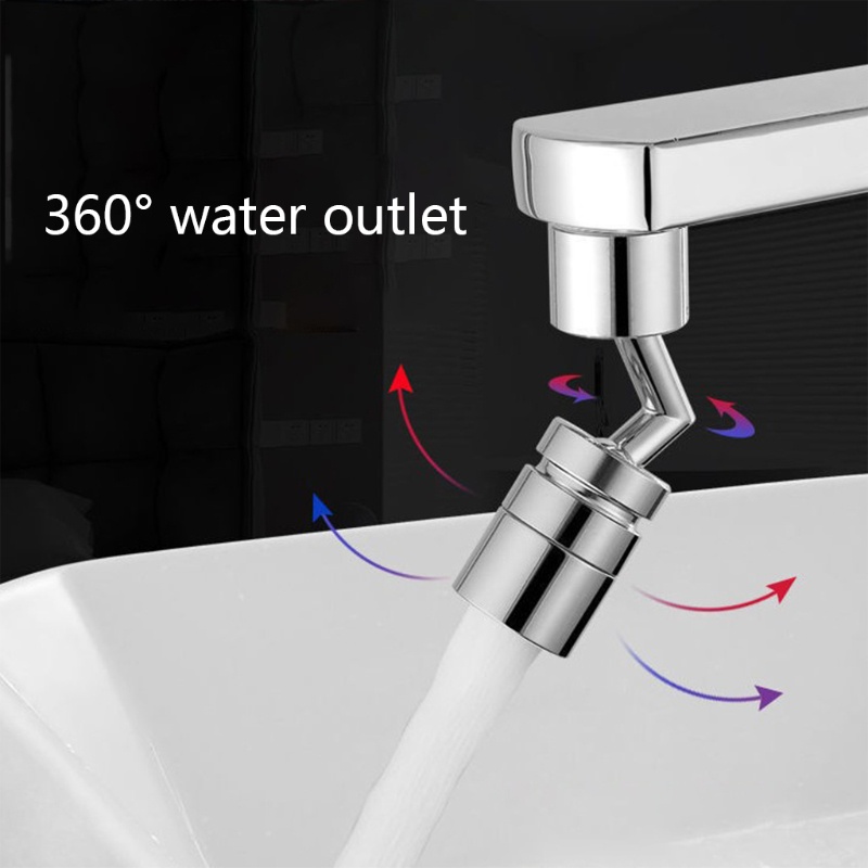 Đầu vòi nước xoay 720 độ chống văng nước có thể di chuyển tiện dụng cho phòng tắm/ phòng bếp