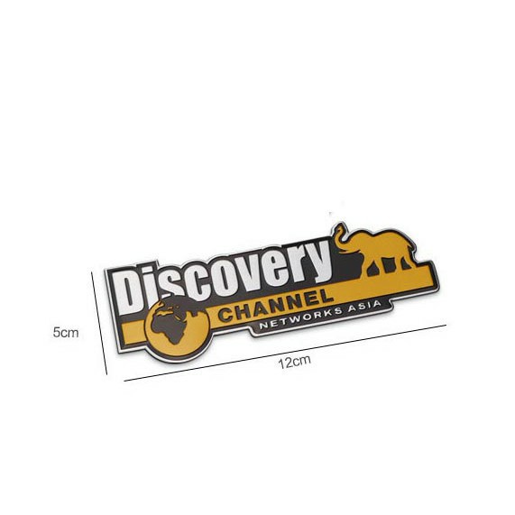[Bán buôn] Tem Logo Discovery Channel Kim Loại Dán Xe ô Tô