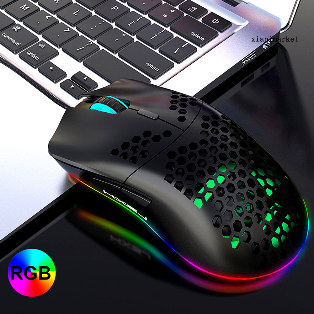 Chuột Chơi Game Có Đèn Led Rgb Hình Tổ Ong Điều Chỉnh Được